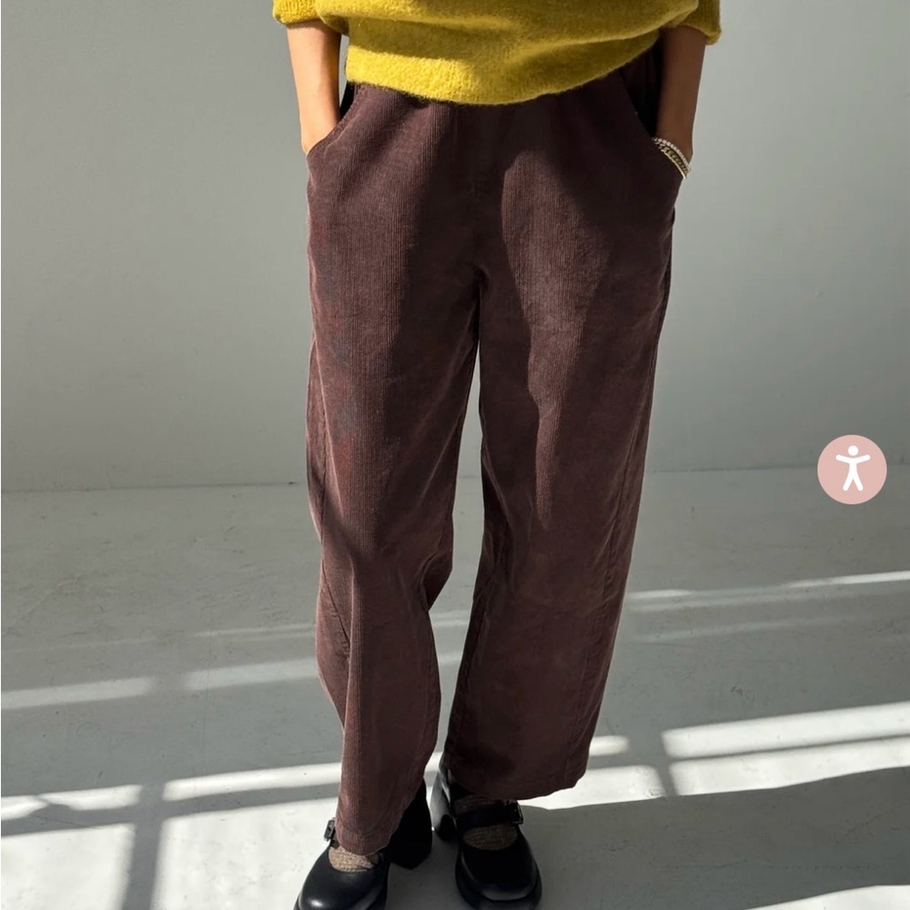 Le Bon Shoppe Corduroy Arc Pants — Brown
